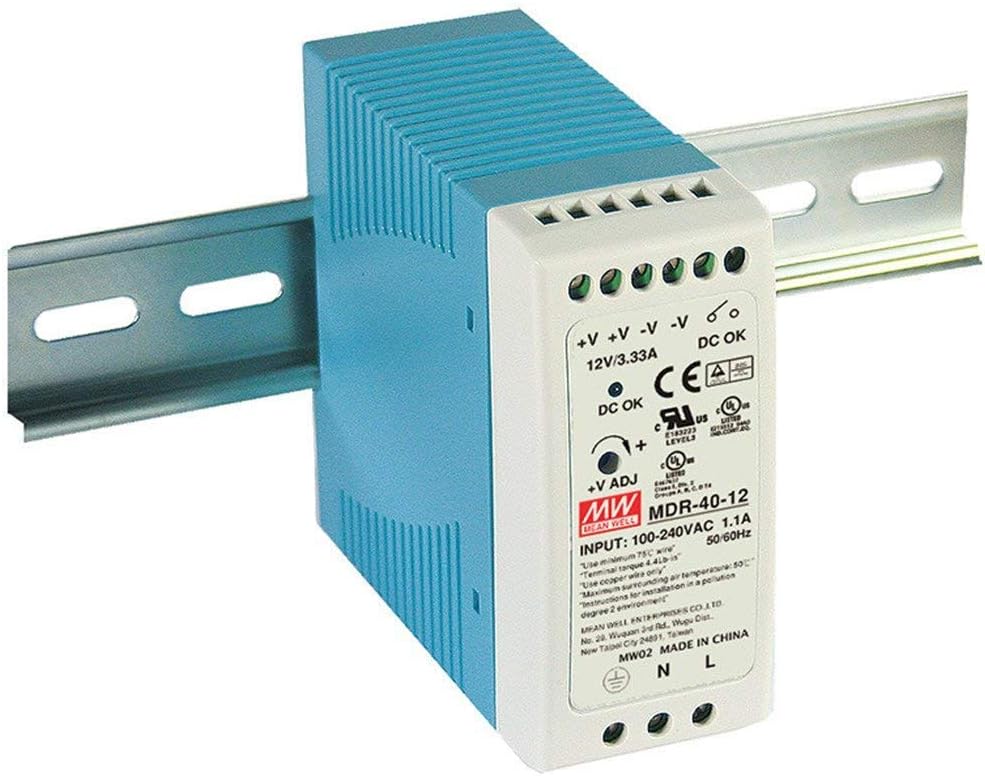 Mean Well MDR-40-12 12V 3.33A 40W Single Output Industrial DIN Rail Power Supply
