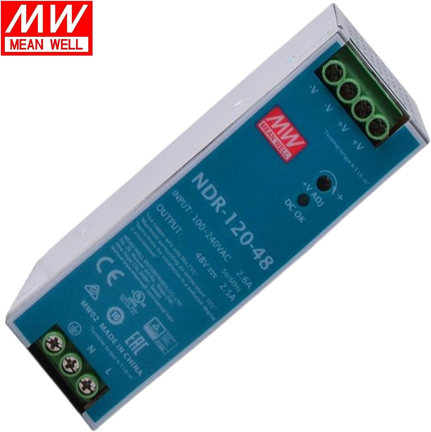 Mean Well NDR-120-48 Power Supply - 120W 48V 2.5A -Slim and Economical