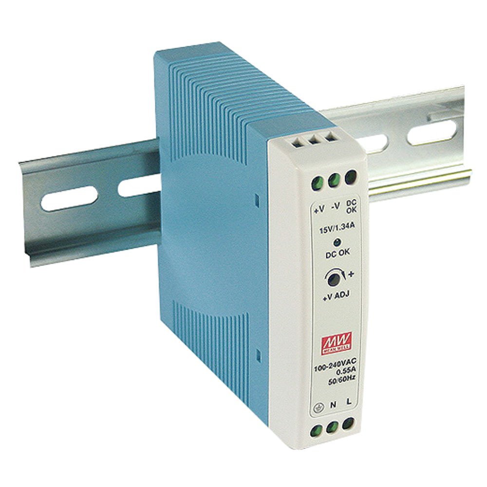 Mean Well MDR-20-5 AC to DC DIN-Rail Power Supply 5V 3 Amp 15W